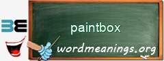 WordMeaning blackboard for paintbox
